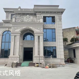 太原 白麻花岗岩别墅外墙干挂