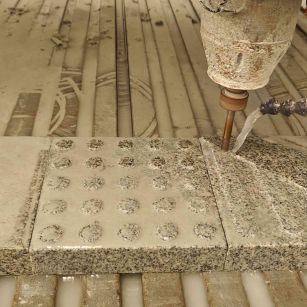 太原 芝麻白花岗岩石材盲人石、盲道石、盲点石