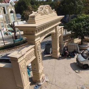 太原 黄金麻荔枝面花岗岩别墅门楼