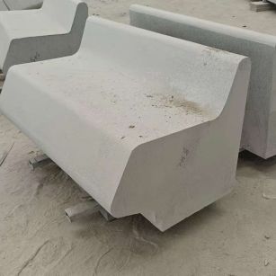 太原 芝麻白花岗岩异形坐凳，石凳