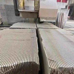 太原 车间生产日常，黄金麻白麻花岗岩