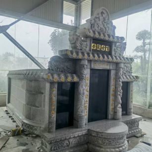 太原 芝麻白墓碑效果展示图