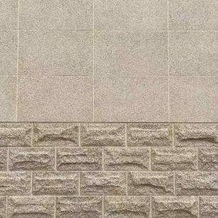 太原 黄金麻自然面蘑菇石配荔枝面干挂