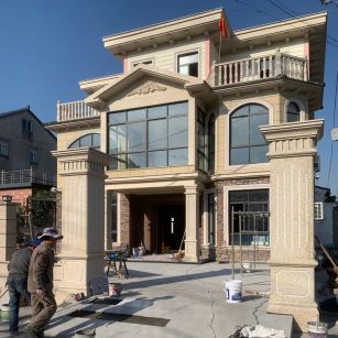 太原 黄金麻花岗岩荔枝面别墅外墙干挂私家专属