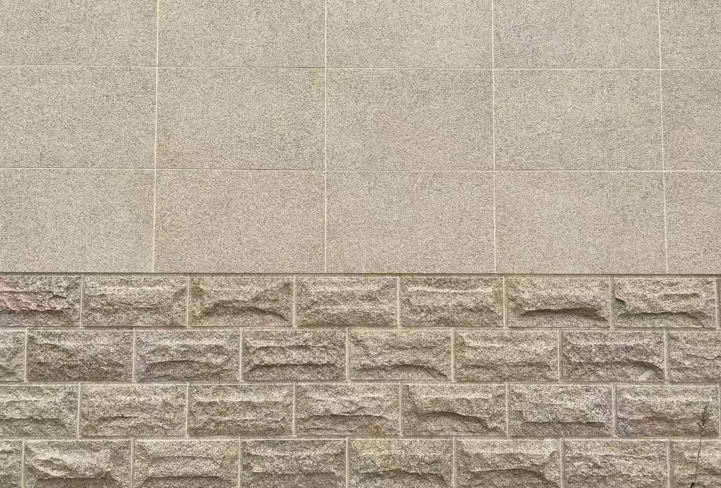 太原 黄金麻自然面蘑菇石配荔枝面干挂