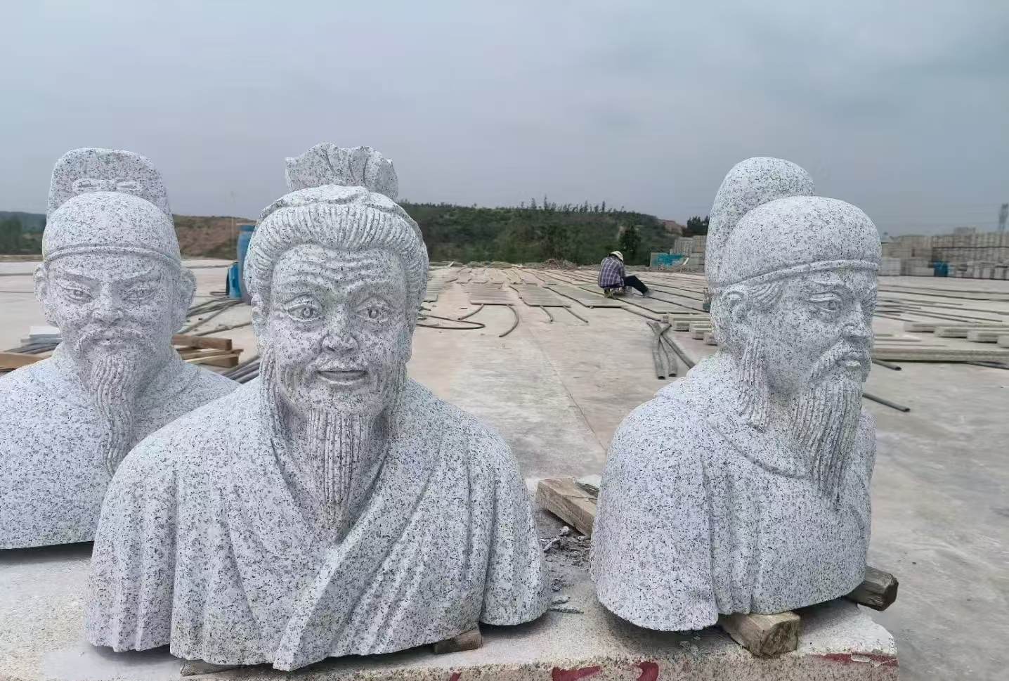 太原 白麻花岗岩石材人物立体雕刻