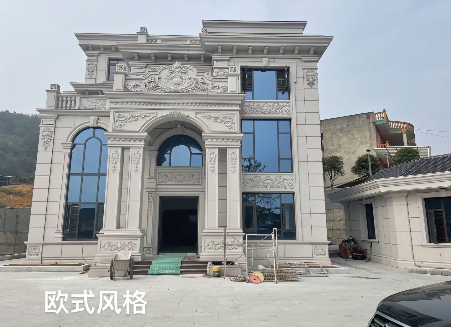 太原 白麻花岗岩别墅外墙干挂