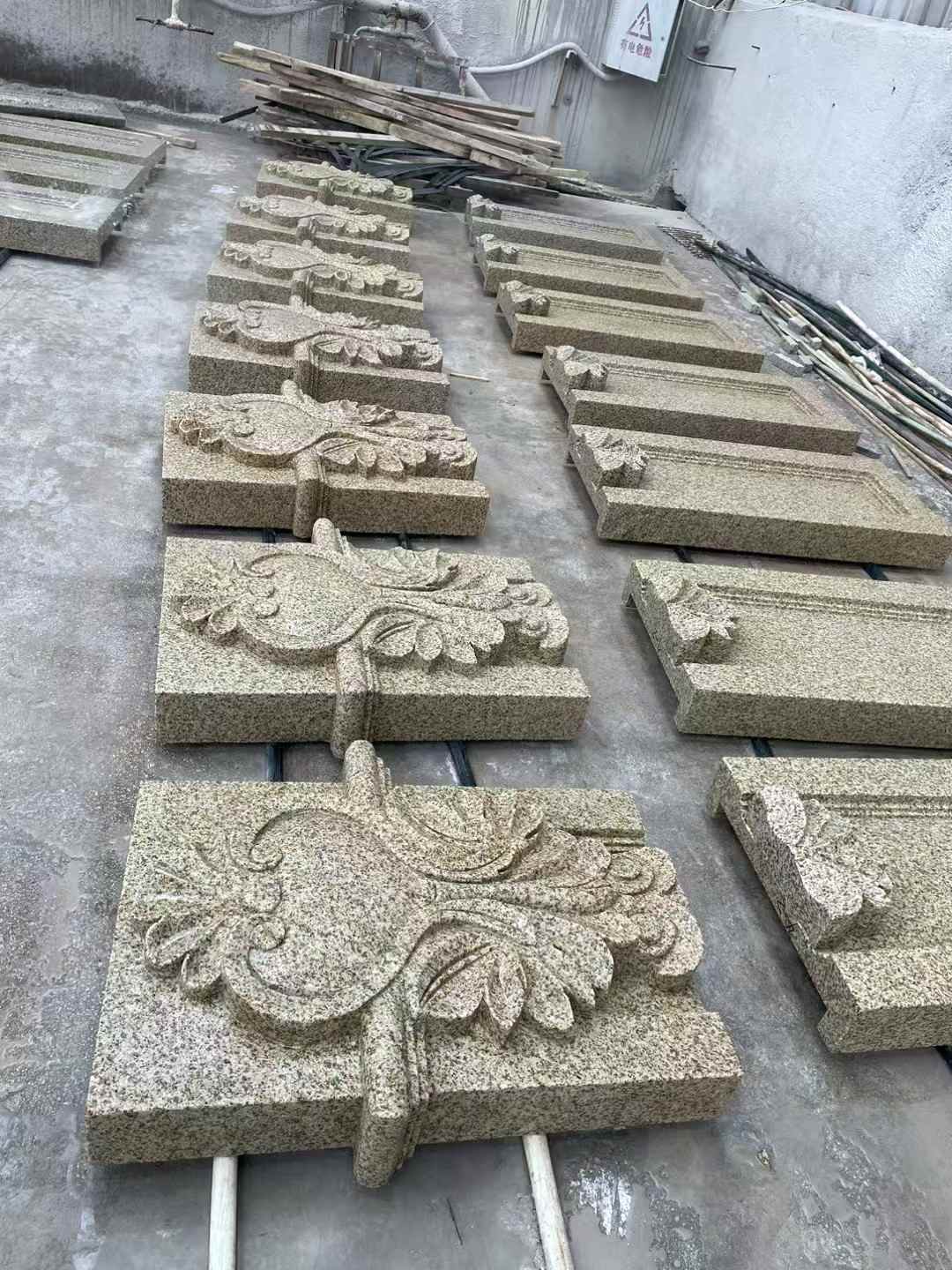 太原 黄金麻花岗岩别墅外墙雕刻板