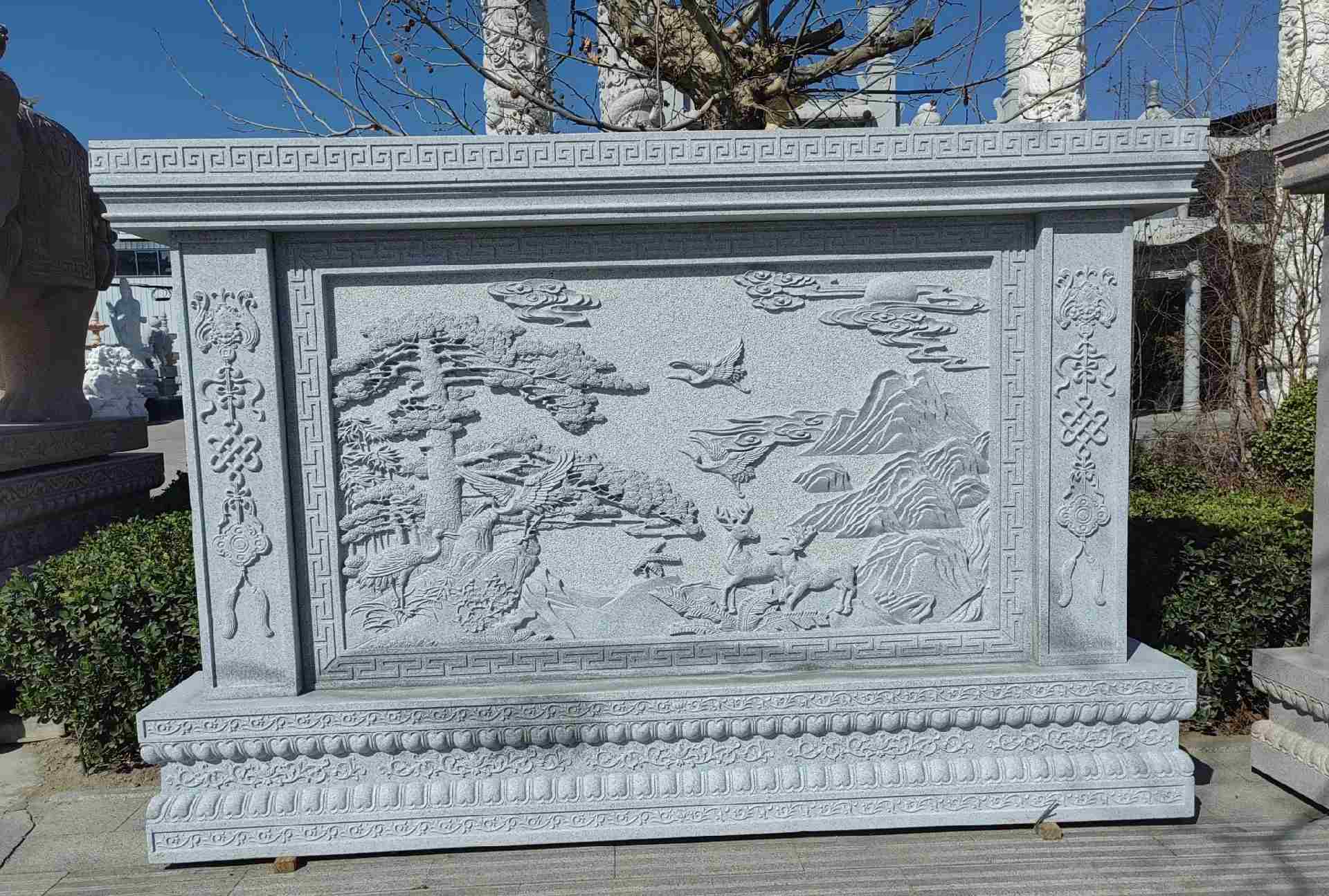 太原 芝麻白大型照壁，屏风，影壁