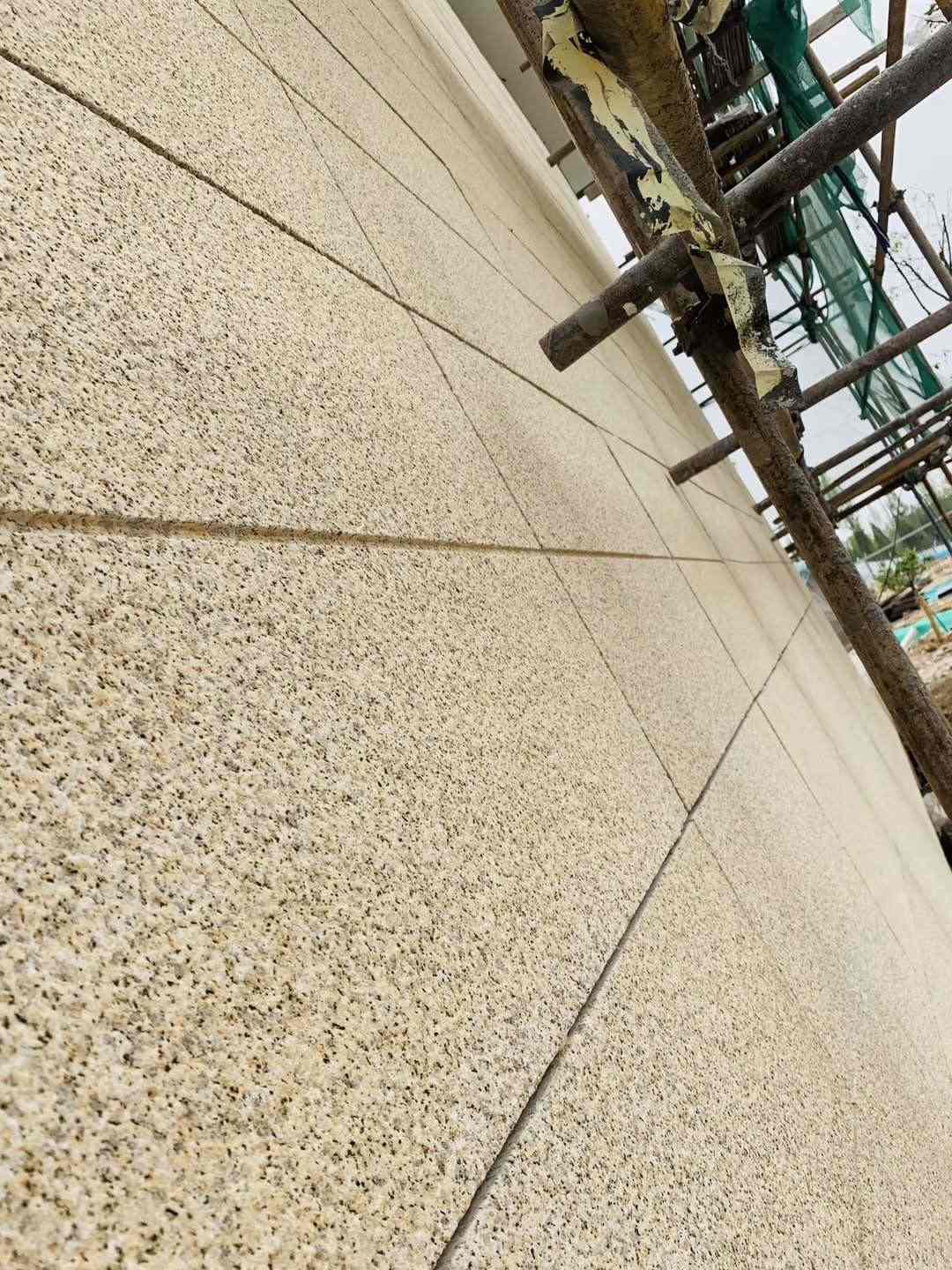 太原 黄金麻花岗岩荔枝面外墙干挂石材效果示例