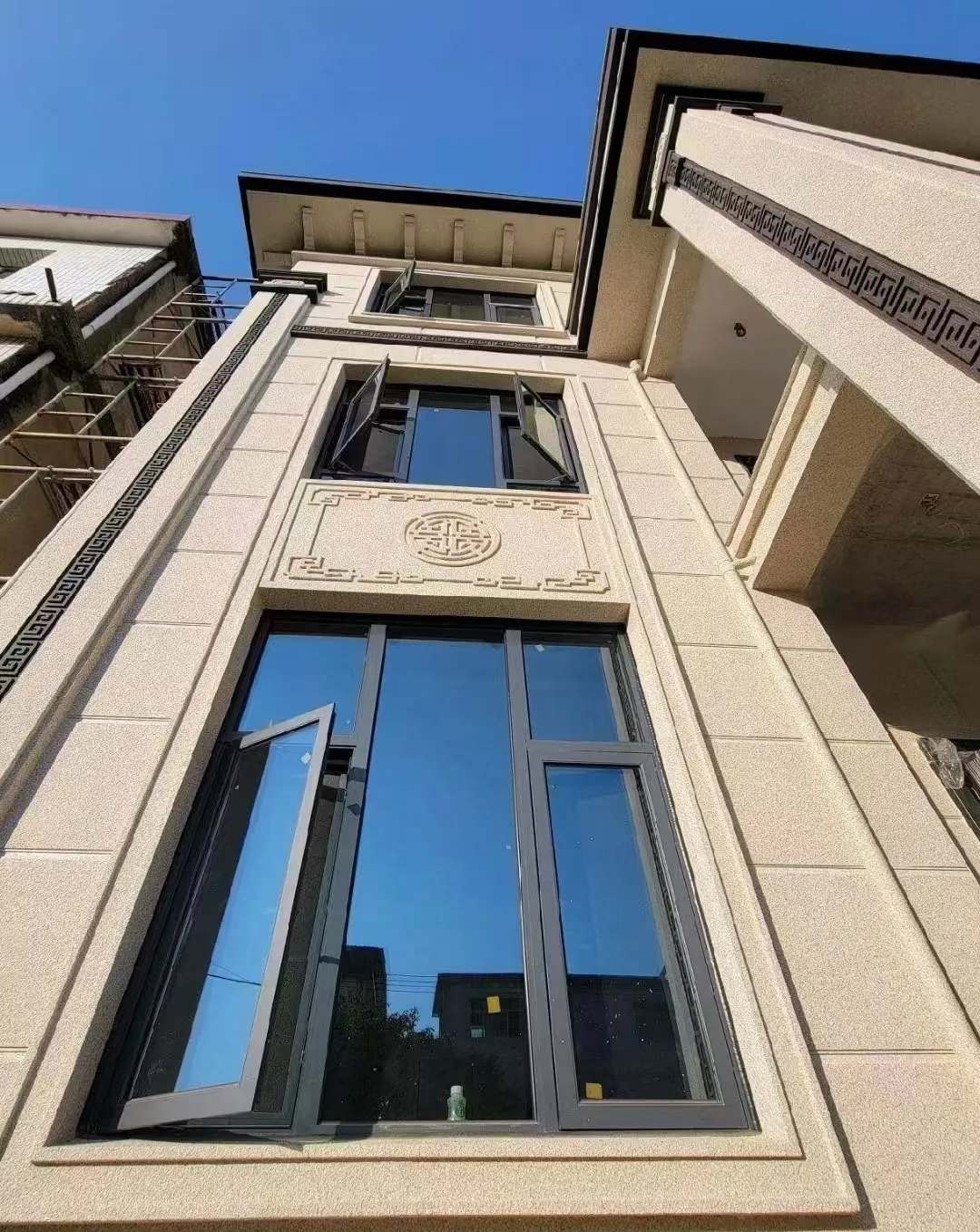 太原 黄金麻荔枝面别墅外墙干挂效果展示