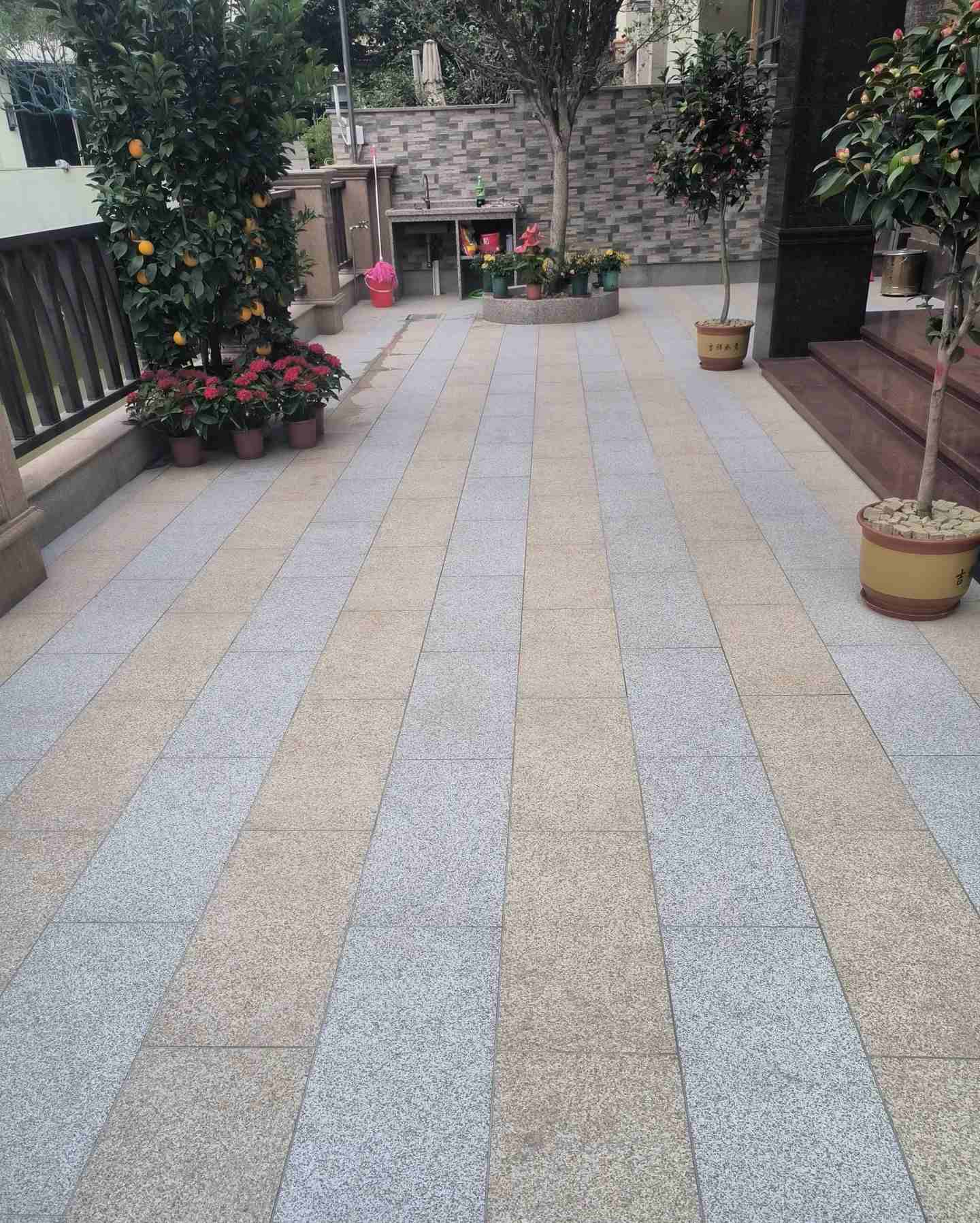 太原 黄金麻白麻荔枝面庭院铺装展示